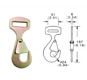China New Product  2\\\” Cargo Tension Belt - Hook-ZL3005-1 – Jiawei
