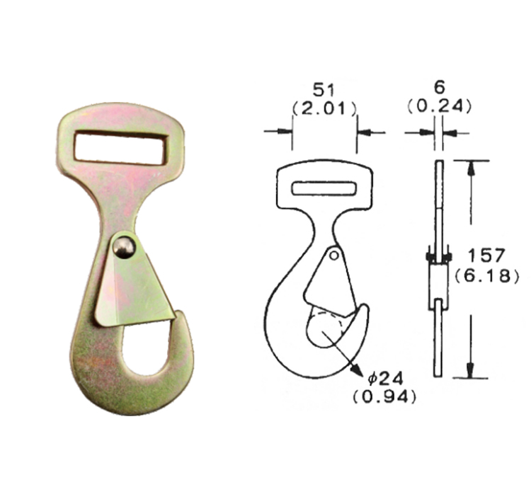 Reliable Supplier Ratchet Lashing With Printing - Hook-ZL3005-1 – Jiawei