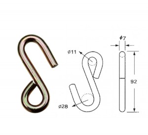 Excellent quality Ratcheting Tie Down Lashing Strap Nylon - Hook-ZLSH550 – Jiawei