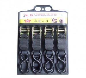 Wholesale Ratchet Tie Down Straps With Hardware J Hook - packing series JW-B027 – Jiawei